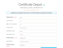 Tablet Screenshot of cert-depot.com